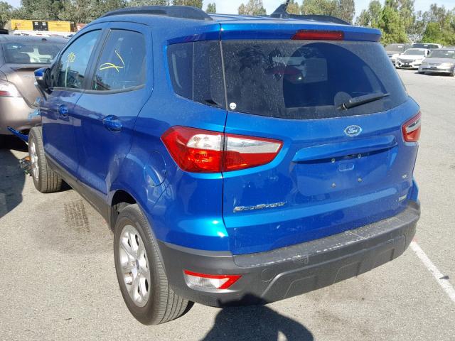 MAJ3P1TEXJC216899 - 2018 FORD ECOSPORT S BLUE photo 3