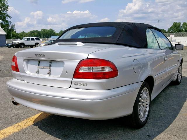 YV1NC63D04J047876 - 2004 VOLVO C70 LPT SILVER photo 4