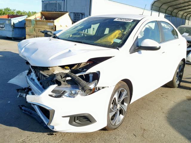 1G1JF5SB8J4133946 - 2018 CHEVROLET SONIC PREM WHITE photo 2