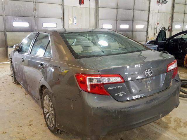 4T4BF1FK0CR238208 - 2012 TOYOTA CAMRY BASE GRAY photo 3