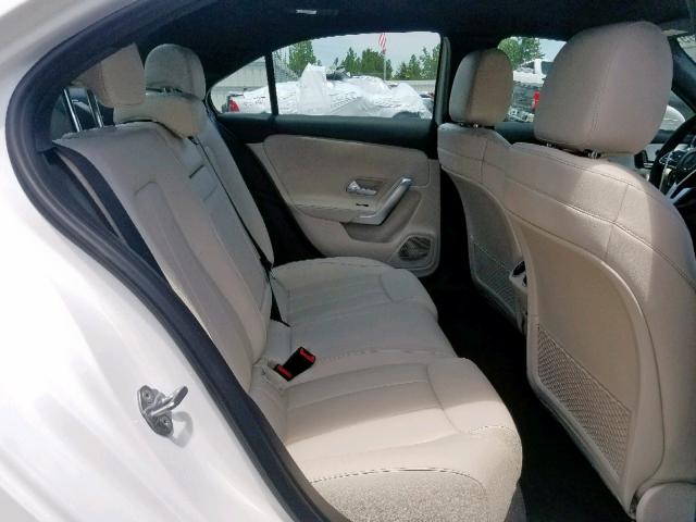 WDD3G4EB7KW019404 - 2019 MERCEDES-BENZ A 220 4MAT WHITE photo 6