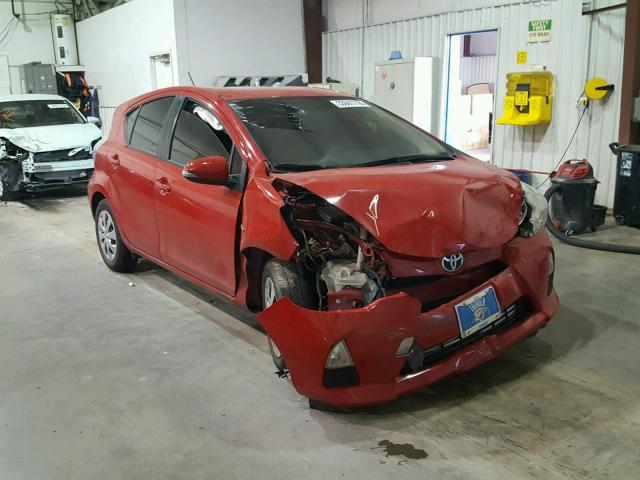 JTDKDTB30E1066233 - 2014 TOYOTA PRIUS C RED photo 1