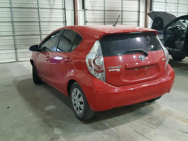 JTDKDTB30E1066233 - 2014 TOYOTA PRIUS C RED photo 3