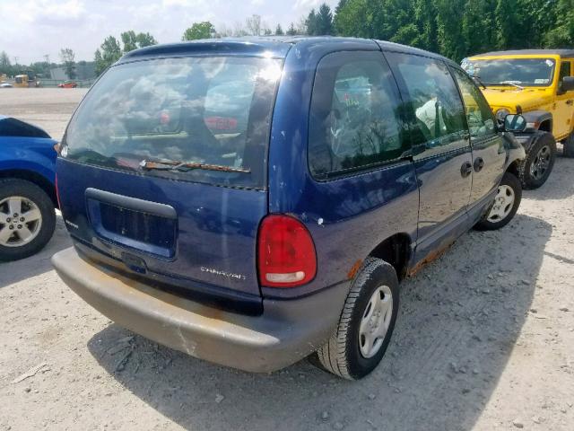 2B4FP25B9YR673301 - 2000 DODGE CARAVAN BLUE photo 4