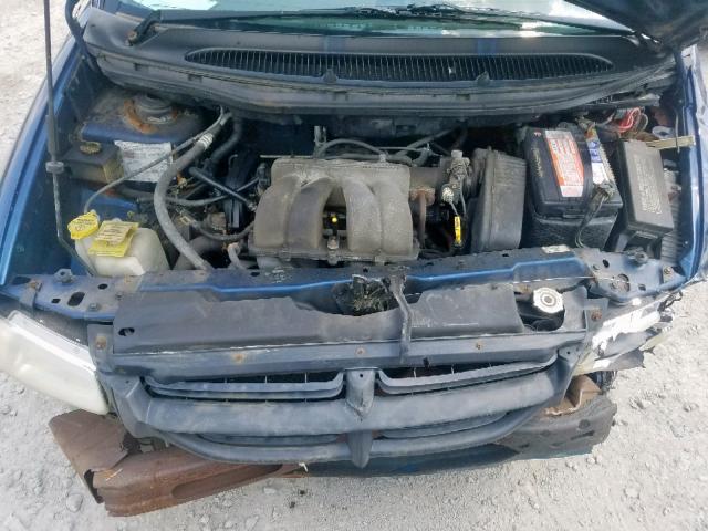 2B4FP25B9YR673301 - 2000 DODGE CARAVAN BLUE photo 7