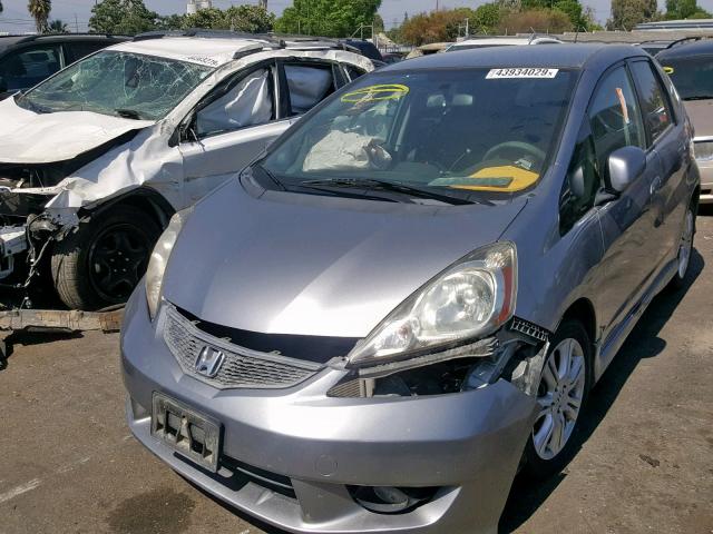 JHMGE8H63AS028368 - 2010 HONDA FIT SPORT SILVER photo 2