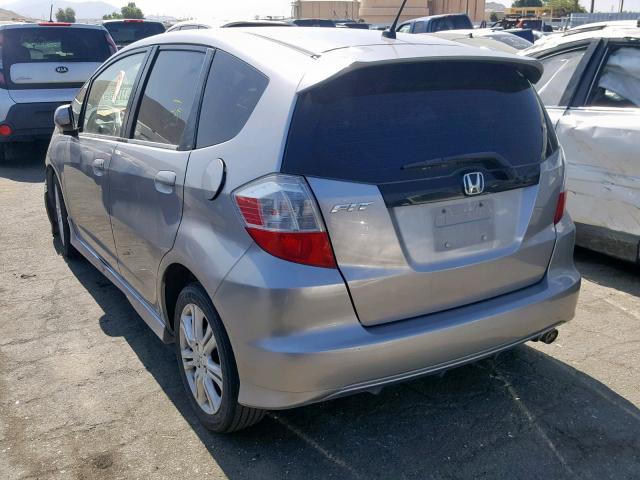 JHMGE8H63AS028368 - 2010 HONDA FIT SPORT SILVER photo 3