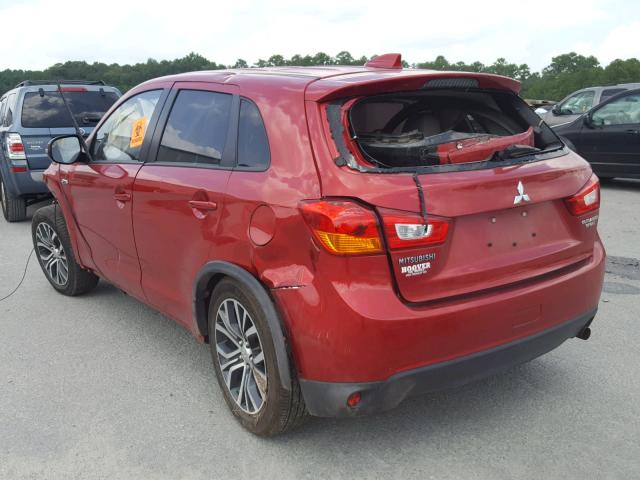 JA4AP3AU9HZ040551 - 2017 MITSUBISHI OUTLANDER RED photo 3