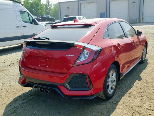 SHHFK7G43KU210424 - 2019 HONDA CIVIC SPOR RED photo 4