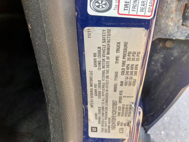 1GCHTDFE1C8127057 - 2012 CHEVROLET COLORADO L BLUE photo 8