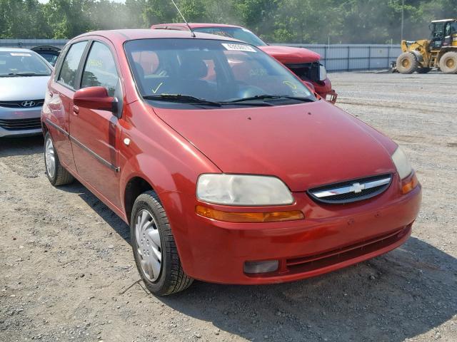 KL1TD66667B778082 - 2007 CHEVROLET AVEO BASE Қызыл фото 1