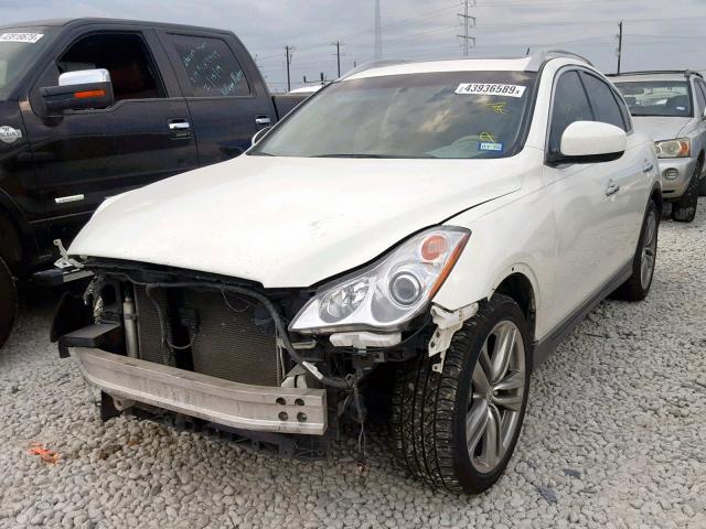 JN1BJ0HP9DM430019 - 2013 INFINITI EX37 BASE WHITE photo 2