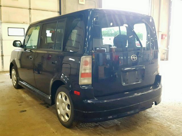 JTLKT334454010440 - 2005 TOYOTA SCION XB BLUE photo 3