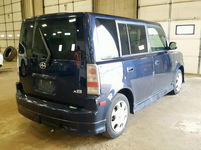 JTLKT334454010440 - 2005 TOYOTA SCION XB BLUE photo 4