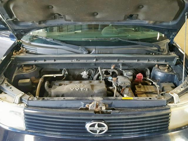 JTLKT334454010440 - 2005 TOYOTA SCION XB BLUE photo 7