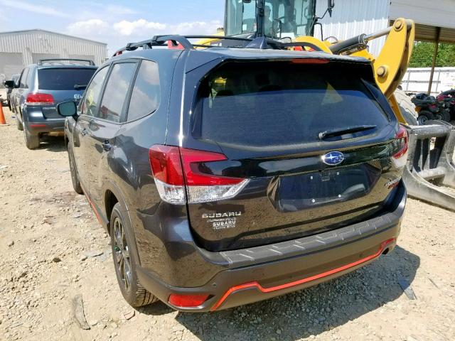 JF2SKAPC7KH449531 - 2019 SUBARU FORESTER S BLACK photo 3