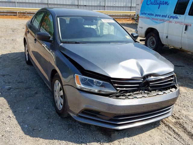 3VW2K7AJ2FM324511 - 2015 VOLKSWAGEN JETTA BASE GRAY photo 1