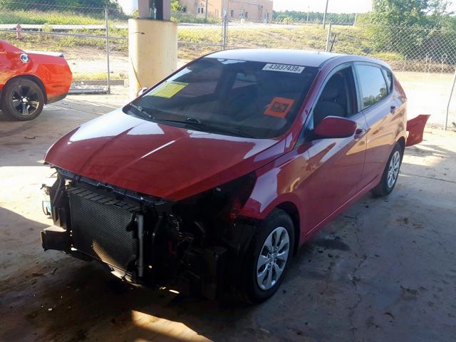 KMHCT5AEXGU270606 - 2016 HYUNDAI ACCENT SE RED photo 2