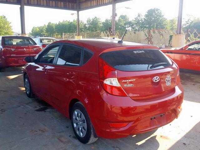 KMHCT5AEXGU270606 - 2016 HYUNDAI ACCENT SE RED photo 3