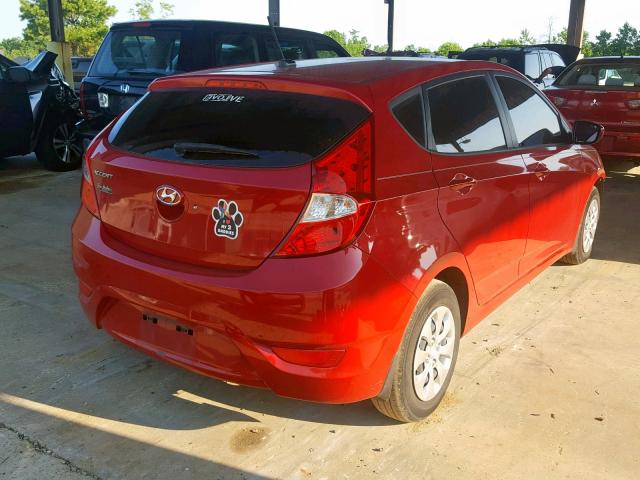 KMHCT5AEXGU270606 - 2016 HYUNDAI ACCENT SE RED photo 4