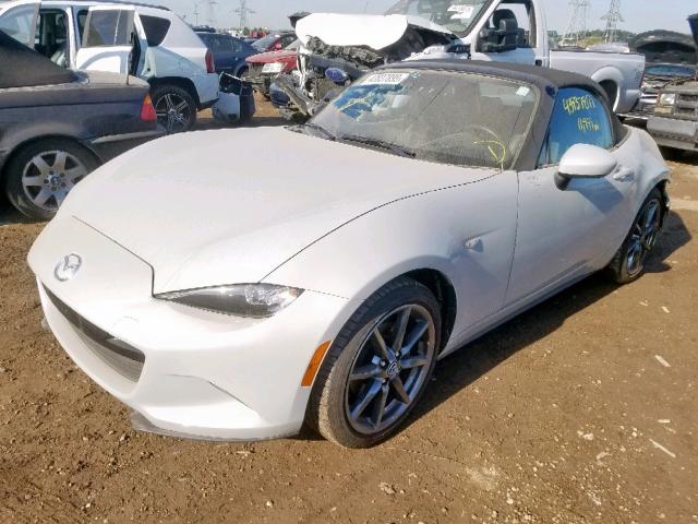 JM1NDAD73G0102877 - 2016 MAZDA MX-5 MIATA WHITE photo 2