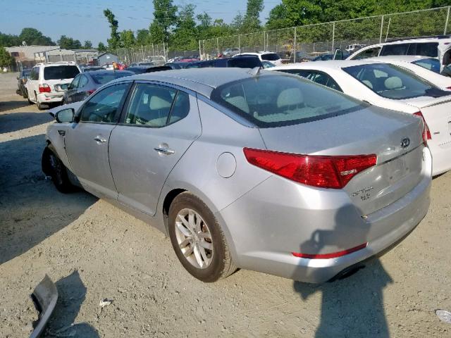 KNAGM4A78C5274332 - 2012 KIA OPTIMA LX SILVER photo 3