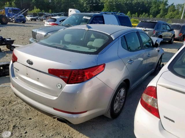 KNAGM4A78C5274332 - 2012 KIA OPTIMA LX SILVER photo 4