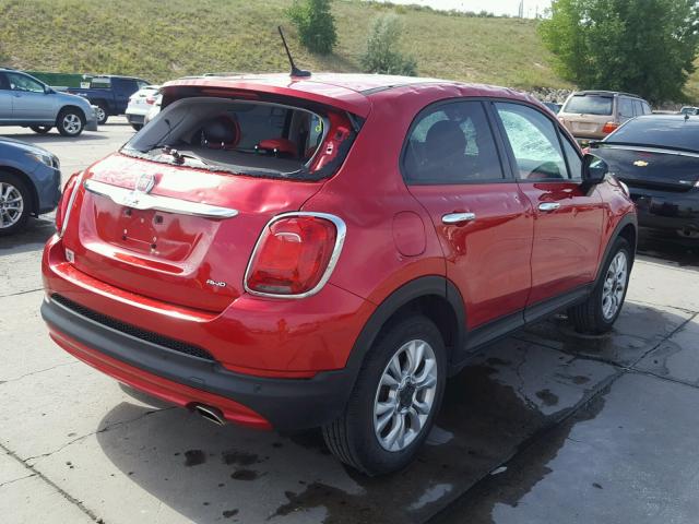 ZFBCFYBT5GP376943 - 2016 FIAT 500X EASY RED photo 4