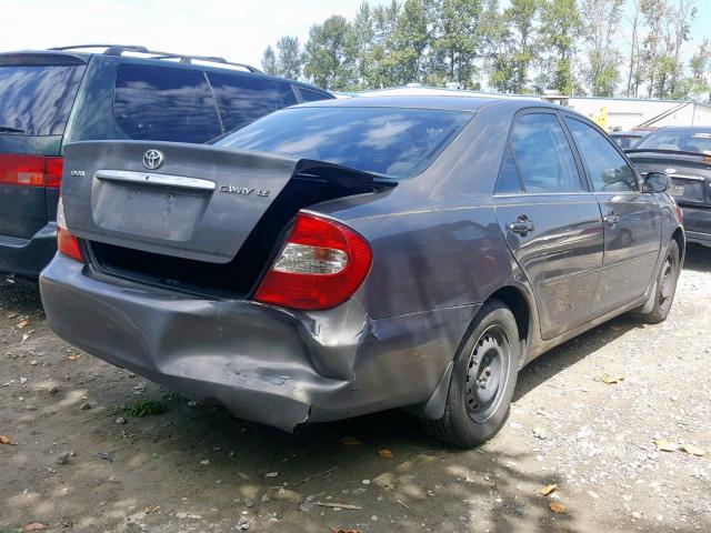 JTDBE32K820021501 - 2002 TOYOTA CAMRY LE GRAY photo 4