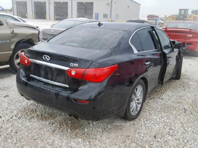 JN1BV7APXEM682466 - 2014 INFINITI Q50 BASE BLACK photo 4