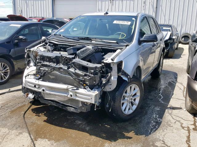 2FMDK3GC9EBB35914 - 2014 FORD EDGE SE SILVER photo 2