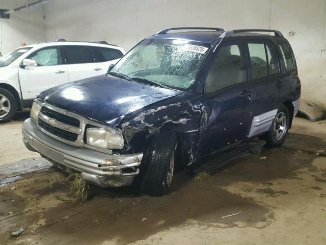 2CNBJ634916937537 - 2001 CHEVROLET TRACKER LT BLUE photo 2