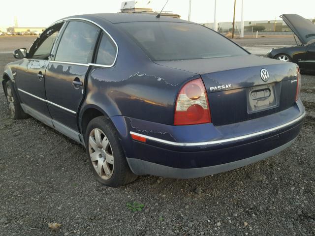 WVWTH63B92P040450 - 2002 VOLKSWAGEN PASSAT GLX 蓝色 照片 3