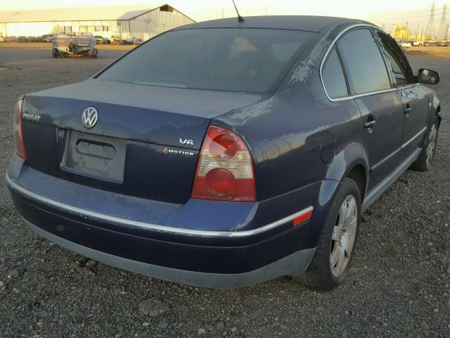 WVWTH63B92P040450 - 2002 VOLKSWAGEN PASSAT GLX 蓝色 照片 4
