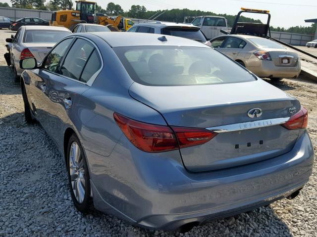 JN1EV7AP4JM350885 - 2018 INFINITI Q50 LUXE BLUE photo 3