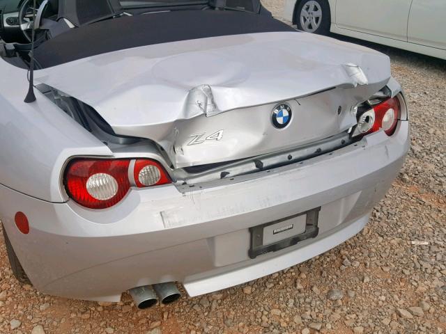 4USBT33585LS57562 - 2005 BMW Z4 2.5 SILVER photo 9