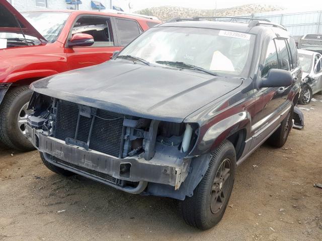 1J4GX48S13C614057 - 2003 JEEP GRAND CHER BLACK photo 2