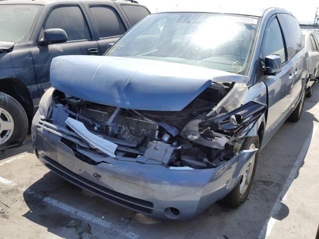 5N1BV28U69N106221 - 2009 NISSAN QUEST S BLUE photo 2