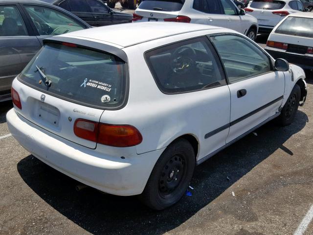 2HGEH2469PH537353 - 1993 HONDA CIVIC DX WHITE photo 4