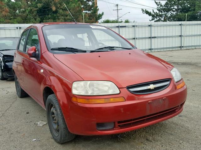 KL1TD66676B652182 - 2006 CHEVROLET AVEO BASE Қызыл фото 1