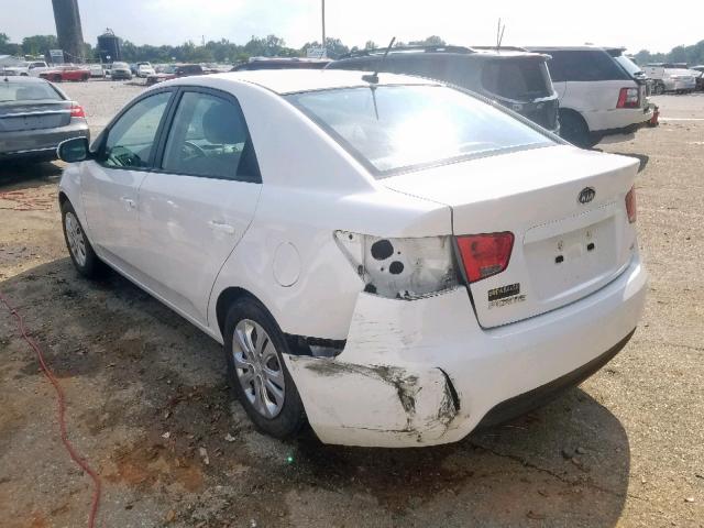 KNAFU4A21C5551726 - 2012 KIA FORTE EX WHITE photo 3