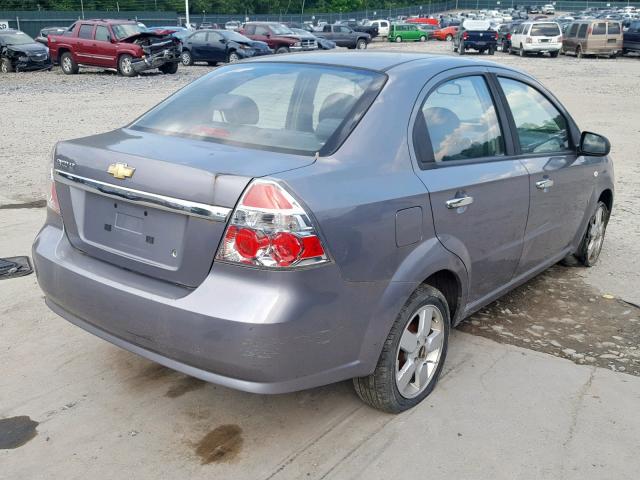 KL1TG56618B162440 - 2008 CHEVROLET AVEO LT SILVER photo 4