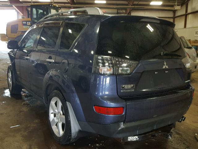 JA4MT41X58Z600736 - 2008 MITSUBISHI OUTLANDER BLACK photo 3