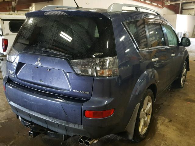 JA4MT41X58Z600736 - 2008 MITSUBISHI OUTLANDER BLACK photo 4