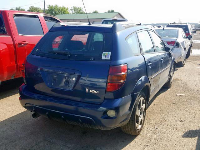 5Y2SL63835Z415949 - 2005 PONTIAC VIBE BLUE photo 4