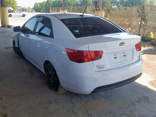 KNAFU4A25A5816273 - 2010 KIA FORTE EX WHITE photo 3