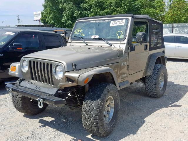 1J4FA39S55P386145 - 2005 JEEP WRANGLER X TAN photo 2