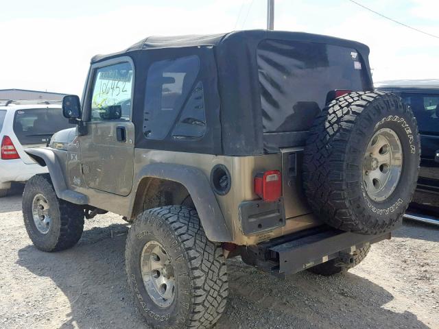 1J4FA39S55P386145 - 2005 JEEP WRANGLER X TAN photo 3