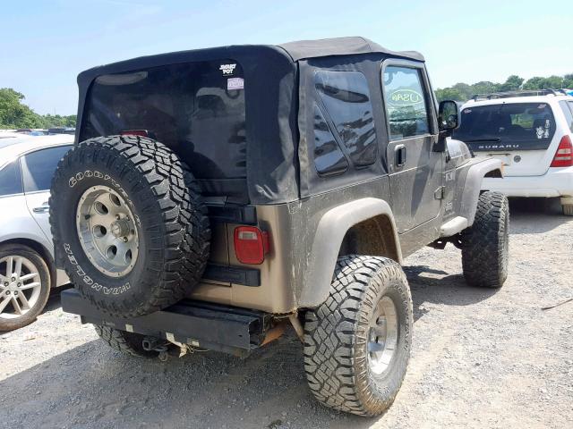 1J4FA39S55P386145 - 2005 JEEP WRANGLER X TAN photo 4