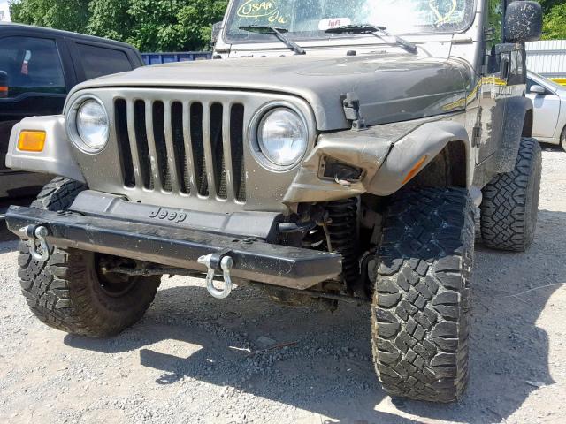 1J4FA39S55P386145 - 2005 JEEP WRANGLER X TAN photo 9